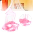 thumbnail image 4 of Bed Mosquito Net, Skin Friendly Portable Mesh Bed Canopy Washable Polyester Soft  For Home Bedroom Pink, 4 of 8