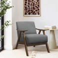 thumbnail image 4 of Pemberly Row Fauteuil d'Appoint Contemporain Rembourré, Fini Gris, 4 of 6