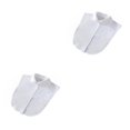 thumbnail image 2 of QualitChoice Simple Design Solid Color False Collar Formal Fashion Chiffon Fake Half Shirt Decorative Detachable Lapel Clothing Decor White Round 2PCS, 2 of 6