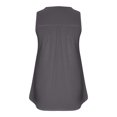 thumbnail image 5 of Dealovy Débardeurs Grande Taille pour Femmes Décontracté Sans Manches Col Rond Boutons Froncés Couleur Unie T-Shirts Amples Fluides, 5 of 5