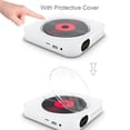 thumbnail image 4 of MEGICOT Bluetooth Portable 2600mAh Rechargeable CD Player Built-in Speakers, Wall Mountable Music Player with Dust Cover Remote Control, Support FM Radio USB Flash Micro SD AUX Play, 4 of 8
