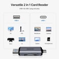 thumbnail image 2 of BENFEI SD Card Reader, USB C to SD Micro SD Card Memory Card Adapter Dual Slot, 2 of 7