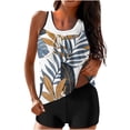thumbnail image 2 of UPPADA 2 Piece Full Coverage Swimsuits for Women Floral Athleti Crewneck Bathing Suits High Waisted Tummy Control Modest Swimwear Comfy Tankini Top with Shorts Summer Cloths Blue,Xl, 2 of 6