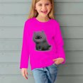 thumbnail image 5 of RXIRUCGD Chemises à Manches Longues pour Filles, Col Rond Mignon, Blouses Décontractées Élégantes (Rose Vif, Taille : 4 Ans), 5 of 5