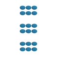 thumbnail image 4 of relayinert 6pcs/set Waterproof Place Mats Easy Wash Durable Elegant Non-Slide For Home And Restaurant Plastic Non- Slide Place Mat blue 45*32.5cm 3Set, 4 of 6
