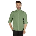 thumbnail image 1 of Bestman Formal Front Button Placket Solid Shirts For Mens Long Sleeve Regular Fit Shirt, 1 of 7