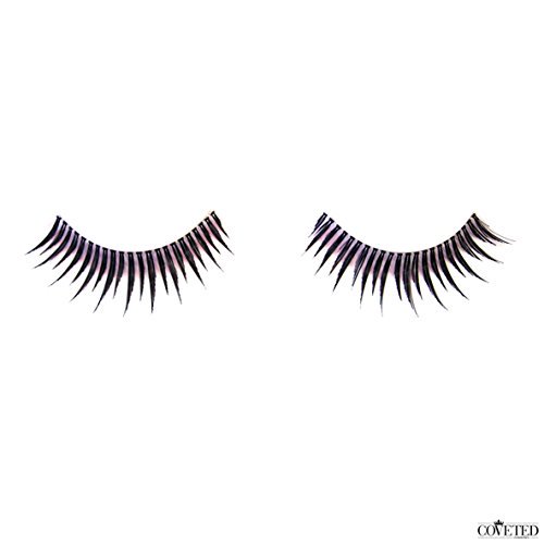 Coveted Cosmetics False Eyelashes Natural Feather Hand Made Human Hair Fake Falsies Lashes (2 Pair, Bombshell)