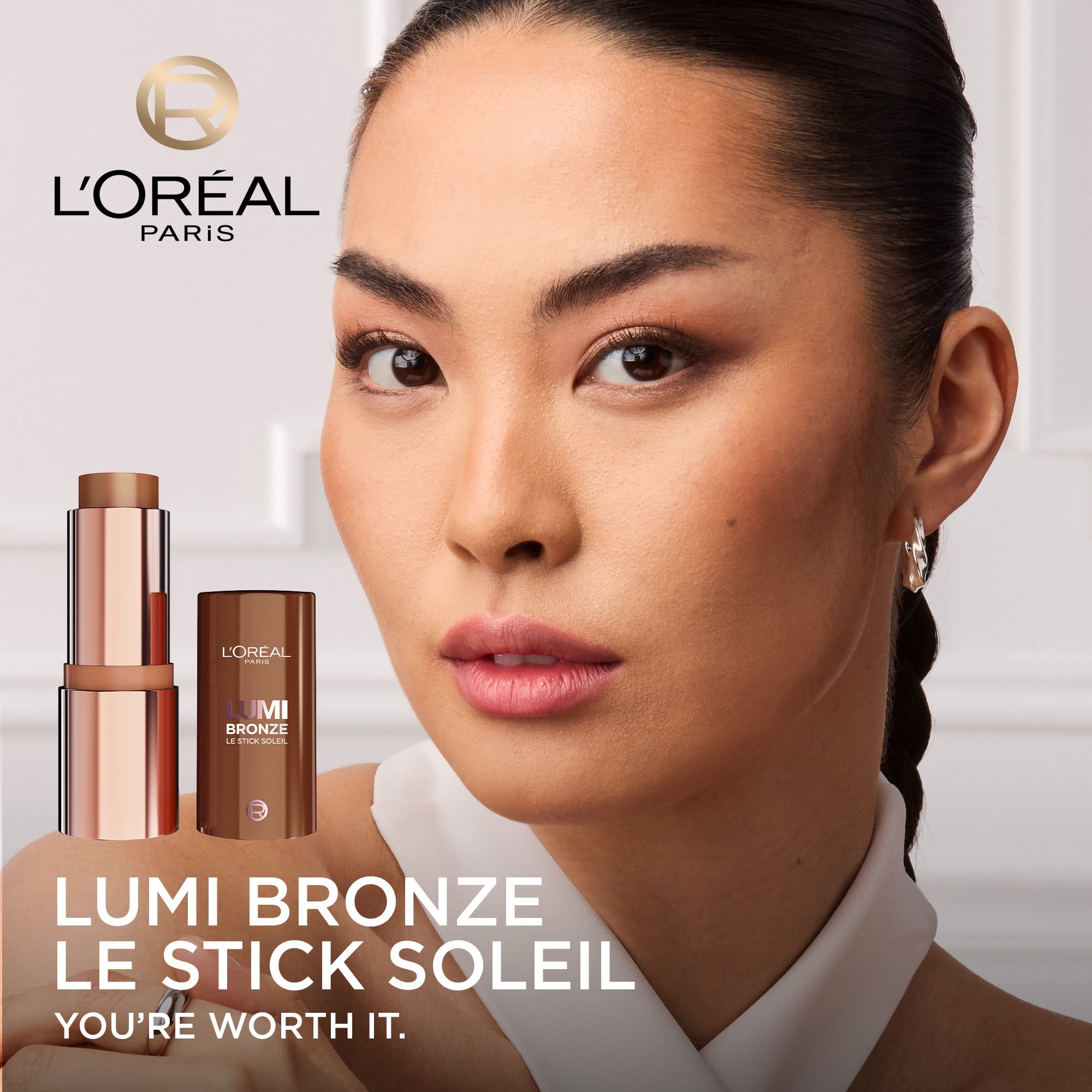 L'Oréal Paris LUMI Bronzant Le Stick Soleil, Bâton bronzant crème à poudre