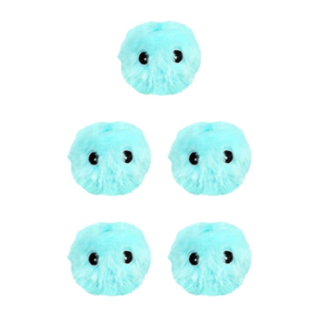 Wweixi Durable And Long-lasting Cat Toy For Endless Hours Of Playtime Convenient And Portable Ball For Cats blue 5Set