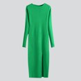 thumbnail image 1 of Dvkptbk Chandails pour Femmes Chandail pour Femmes Robe Tricotée Tricotée Robe Moulante à Manches Longues pour Femmes Jupe Portefeuille Moulante Vêtements en Liquidation, 1 of 7