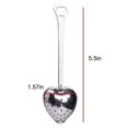 thumbnail image 3 of Oleegame 2PC Stainless Steel Tea Infuser Spoon Strainer Steeper Handle Tea Strainer Tool Silver, 3 of 4