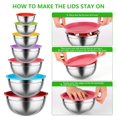 thumbnail image 3 of Mixing Bowls with Lids for Kitchen - 25 PCS Stainless Steel Nesting Colorful Mixing Bowls Set for Baking,Mixing,Serving & Prepping,Size 5, 3.7, 2.8,, 3 of 7