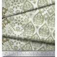 thumbnail image 3 of Soimoi Velvet Fabric Damask Patchwork Print Fabric by Yard 58 Inch Wide, 3 of 3