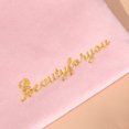 thumbnail image 3 of Letter Embroidery Cosmetic Bag Portable Women Travel Cosmetics Storage Bag Small Size Velvet Appendix Bag Spot, 3 of 7