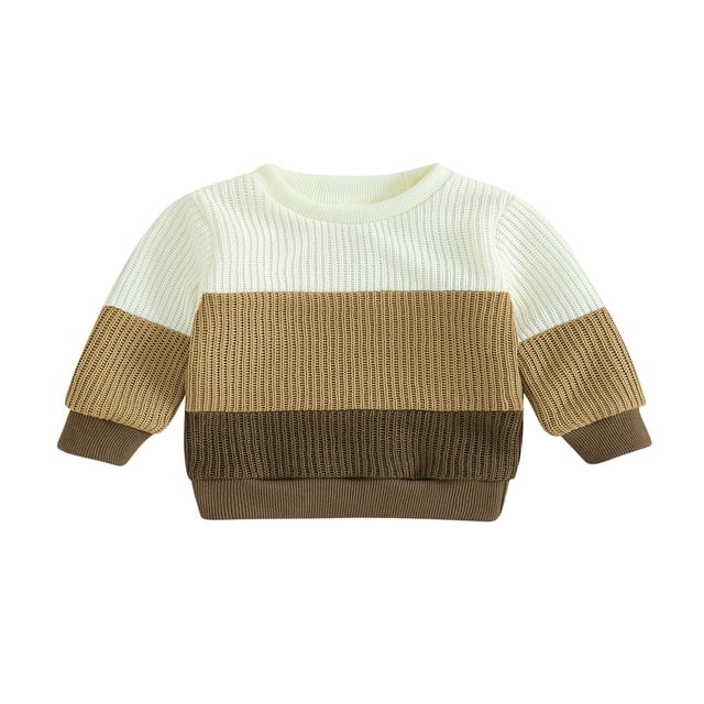 Chandails à Col pour Bébé Manches Longues Pulls Tricotés Amples