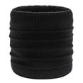 thumbnail image 2 of Winter Warm Plus Fluff Line Stripe Bib Cover Solid Color Collar Thick Knit Bib, 2 of 3