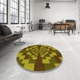 thumbnail image 4 of Ahgly Company Tapis d'Intérieur Lavable à la Machine, Carré, Transitionnel, Brun, Tapis de Zone, 5 Pieds Carré, 4 of 7