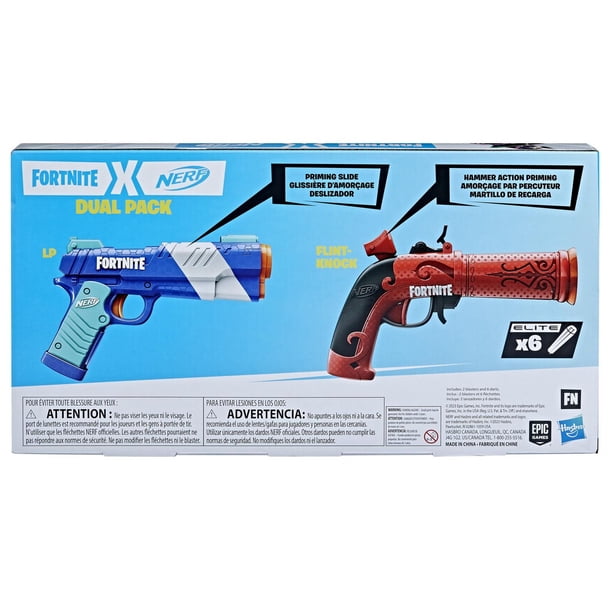 Nerf Fortnite Dual Pack Includes 2 Fortnite Blasters and 6 Nerf