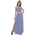 thumbnail image 2 of Bimba 2 Pcs Robe de Plage Aguichant pour Femmes Imprimée Smockée Crop Top & Longue Jupe Ensemble, 2 of 7