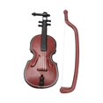 thumbnail image 1 of HILABEE Instrument de Musique Miniature Maison de Poupée 1/12 Mini Meuble Jouet pour Maison de Jeu Violon, 1 of 9