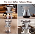 thumbnail image 3 of Pour Over Coffee Dripper,Stainless Steel Coffee Filter,Easy to Clean Paperless pour over coffee maker,Reusable Pour Over Coffee Filter,Cone Coffee Dripper with Removable Cup, 3 of 7