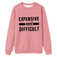 thumbnail image 1 of HUITKMM Chandails d'Hiver pour Femmes Dames Mode Décontractée à Lettres Imprimées Col Rond Manches Longues Haut à Capuche Épaules Dénudées 4495 L, 1 of 2