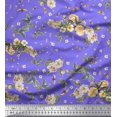 thumbnail image 1 of Soimoi Poly Georgette Fabric Leaves,Moth & Magnolia Floral Print Fabric by Yard 42 Inch Wide, 1 of 3