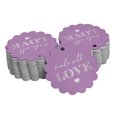 thumbnail image 1 of Inkdotpot 100 Pack Real Silver Foil Paper Tags Made With Love Text Favor Hang Tags, 1 of 6