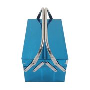 Metal Tool Box, Stainless Steel Cantilever Folding Toolbox With 2 Layers 3 Trays, Portable Toolbox Organizer Storage Toolbox For Screwdriver Wrench Drill