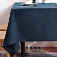 thumbnail image 1 of BALCONY & FALCON Water Resistant Tablecloth 55 x 95 in. Dark Blue Linen Outdoor Dining, 1 of 6