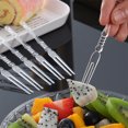 thumbnail image 2 of Pack of 80 Fruit Cake Fork with Handle Single-use Handheld Pastry Baking Food Picks Dessert Pastry Forks Snacks Tableware Household Bar Party Transparent, 2 of 6