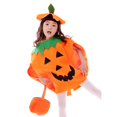 thumbnail image 3 of Diconna Unisex Halloween Clothes Set Pumpkin Shaped Romper  Hat Candy Bag, 3 of 9