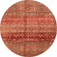 thumbnail image 1 of Ahgly Company Tapis d'Intérieur Ronds Abstraits Orange Tapis de Zone Abstraits, 4 Pieds Rond, 1 of 6