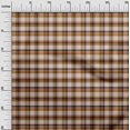 thumbnail image 3 of oneOone Polyester Spandex Orange Fabric Check Craft Projects Decor Fabric Printed By The Yard 56 Inch Wide, 3 of 4
