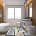 thumbnail image 1 of UsRHHA 4 Piece Bathroom Rugs Set, Absorbent Microfiber Plush Non-Slip Bath Mat with Lid Cover, Complete Bathroom Rug Collection Washable, 1 of 7