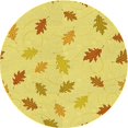 thumbnail image 1 of Ahgly Company Tapis Rond Lavable en Machine Intérieur Transitionnel Jaune, 8 Pieds Rond, 1 of 7