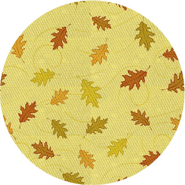 Ahgly Company Tapis Rond Lavable en Machine Intérieur Transitionnel Jaune, 3 Pieds Rond