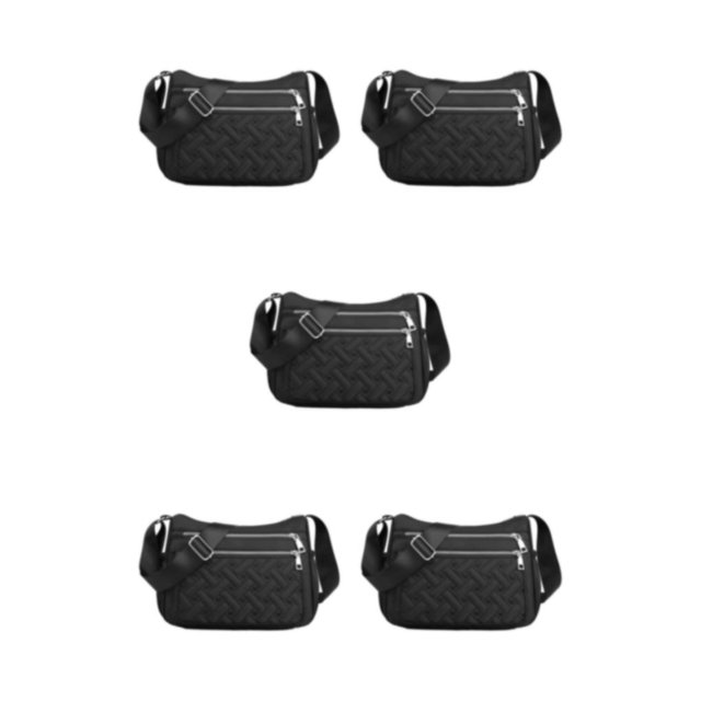 Maytalsory Crossbody Bag Premium For Multipurpose Large Capacity Polyester Messenger Bag Premiun Multiple Occations Gift black 5Set