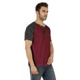 thumbnail image 2 of Inkmeso Short Raglan Sleeve Cotton Lightweight Solid T-Shirts Classic Henley T-Shirt For Mens, 2 of 7