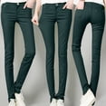 thumbnail image 2 of Kcodviy Women High Rise Jean Summer Pants for Women Casual Wide Leg Classic Solid Color Ankle Womens Pants Rompers for Summer Casual Jeans Casual Regular Tight Fitting Jeans, 2 of 8
