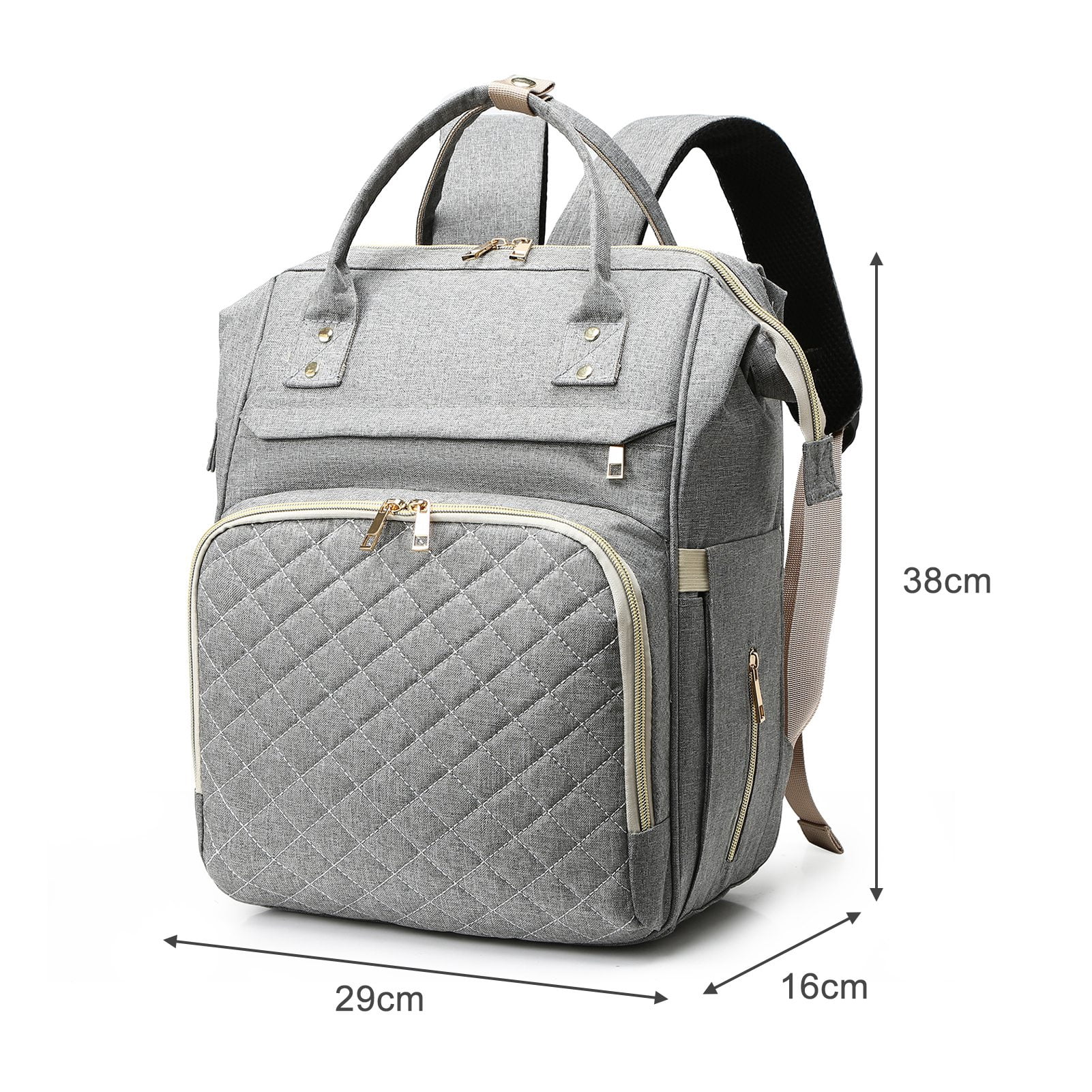 Baby Diaper Bag Backpack Portable Nylon Fabric Adjustable Shoulder Strap Diaper Bag for Women