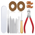 thumbnail image 1 of Kit de Remplacement de Gants 16 Pcs Aiguille Coupe-Cuir Outil de Réparation pour Gant de Baseball Softball 1, 1 of 7