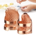 thumbnail image 3 of Thimble Finger Protector, Finger Protector Durable DIY Quilting Tools Orientable Cousing Thumb Protector pour Ménage Gris, Cyan-Bleu, Coloré, Argent, Or Rose, 3 of 8