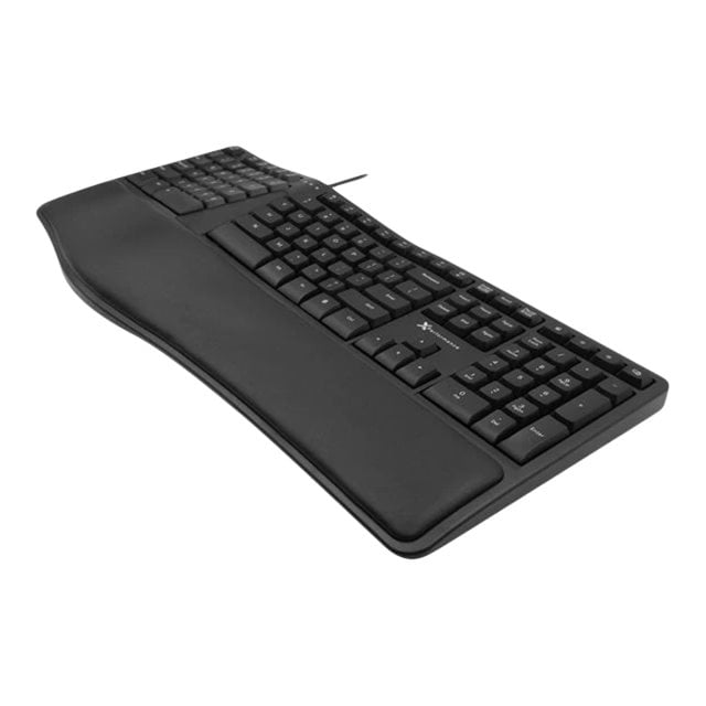 X9 Performance Ergonomic Keyboard Wired with Wrist Rest - Type Comfortably Longer - USB Wired Keyboard for Laptop with Cushion, 110 Keys, and 5ft Cable - Split Keyboard for PC, Ergo Computer Keyboard