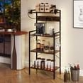 thumbnail image 2 of Costway Kitchen Baker's Rack with Charging Station Industrial Coffee Bar Shelf with 8 Movable Hooks, 2 of 10