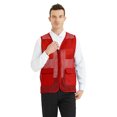 thumbnail image 1 of TOPTIE Adult Mesh Vest Zipper Supermarket Team Volunteer Multi-pocket Uniform Vest, 1 of 6