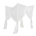 thumbnail image 3 of Abbracc Baldaquin de Poteau de Lit Filet Literie Draperie Housse Draperie de Lit pour Adultes Filles Blanc, 3 of 9