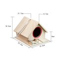 thumbnail image 4 of thinsony Wooden Bird House Birdhouse Hanging Nest Nesting Box with Rope 19x 16x 14cm, 4 of 7