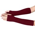 thumbnail image 3 of Gants Mitaines à Moins de 5 $ Rouges Unisexes Mode Poignet Bras Main Tricotés Longs Sans Doigts Gants Mitaine, 3 of 3