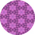 thumbnail image 1 of Ahgly Company Tapis d'Intérieur Lavable en Machine Carré Transitionnel Magenta Rose, 3 Pieds Carré, 1 of 7